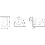 Унитаз AM.PM Like C801701SC подвесной с сиденьем Микролифт
