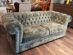 Диван для кабинета "Челси 2 Краш" с раскладным механизмом