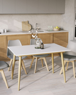 Стол обеденный Стокгольм раскладной 120-160*80 белый