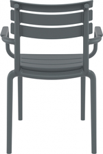 Кресло пластиковое Siesta Contract Paris, темно-серый