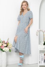 Платье "Римские каникулы" (голубое) П5605 LT Collection