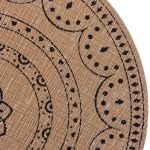 Салфетка на стол 38см плетеная «Афина» черные цветы