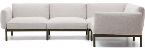 Sorells 5-местный угловой садовый диван из алюминия с зеленой отделкой Испания La Forma