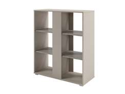Стеллаж средний с планкой открытый 950х396х1096 D-73 Бетон Чефалу светлый/Кашемир серый
