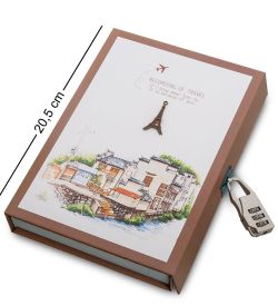 NB-56/3 Блокнот «Записки путешественника» в коробке с замком