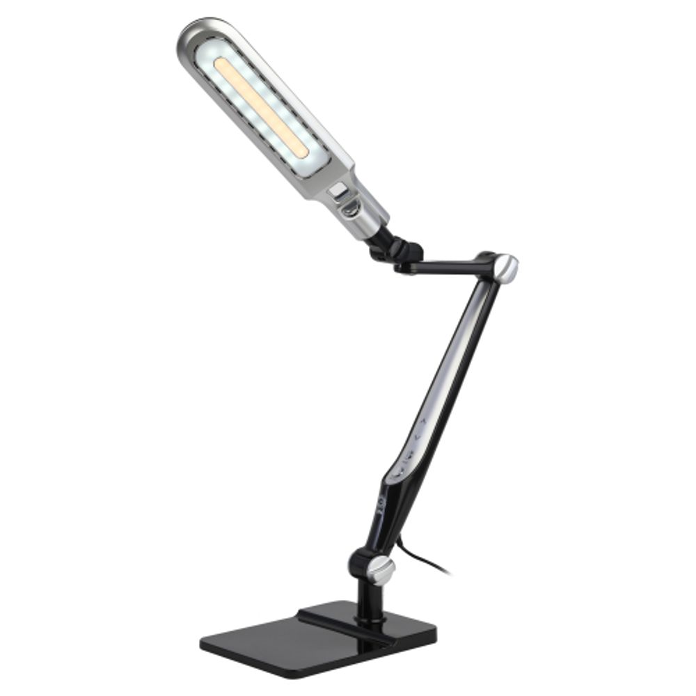 Настольный светильник ЭРА NLED-497-12W-BK светодиодный на струбцине и с основанием черный