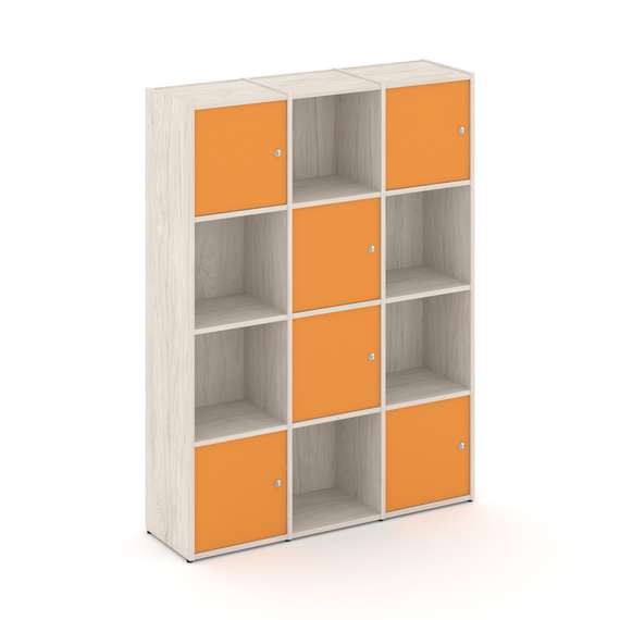 Locker plus Комплект №6 LK.K-006 Денвер Светлый/Оранжевый 1188*350*1593
