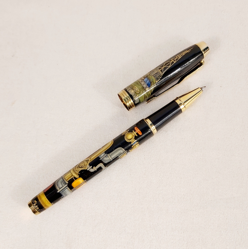 Ручка Parker с ручной росписью Палех "Подарок нефтянику"