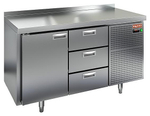 Стол морозильный HICOLD GN 13/BT с бортом