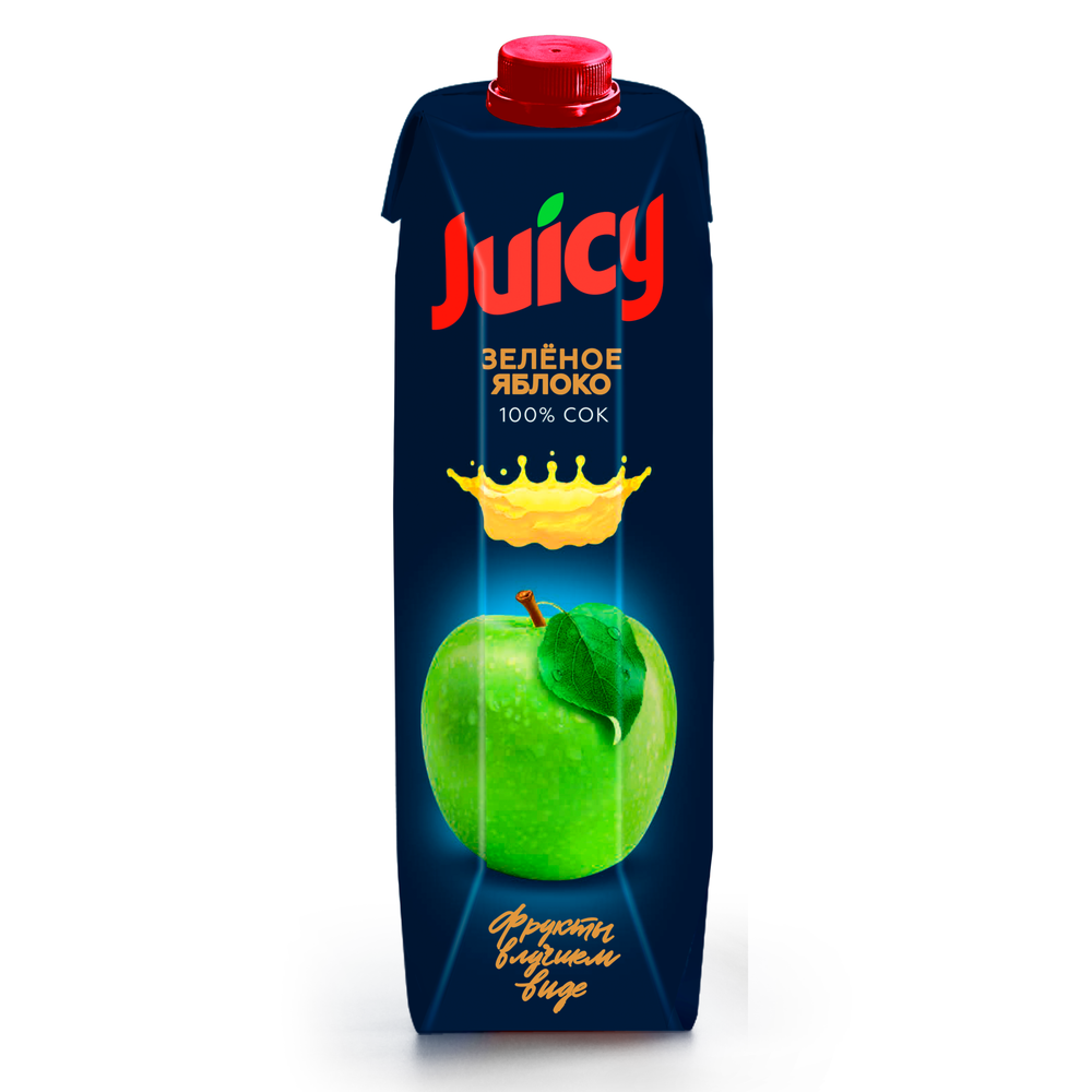 Сок Juicy Зеленое Яблоко, Tetra prism 0,95 л.
