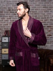 Халат мужской Christopher без капюшона Баклажан "Polens"