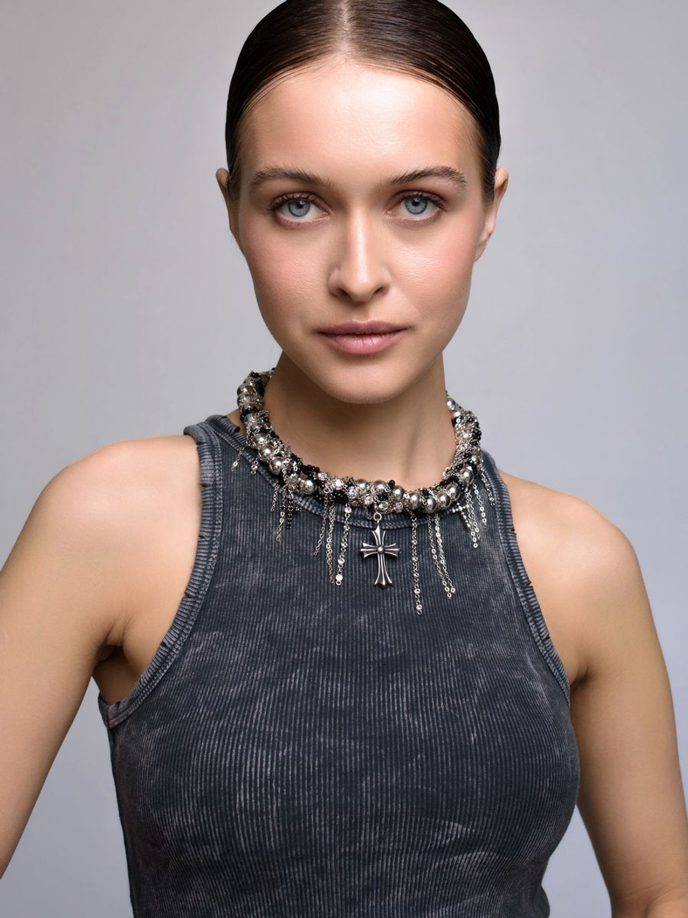 Колье "Glamour" из гематита и шпинели