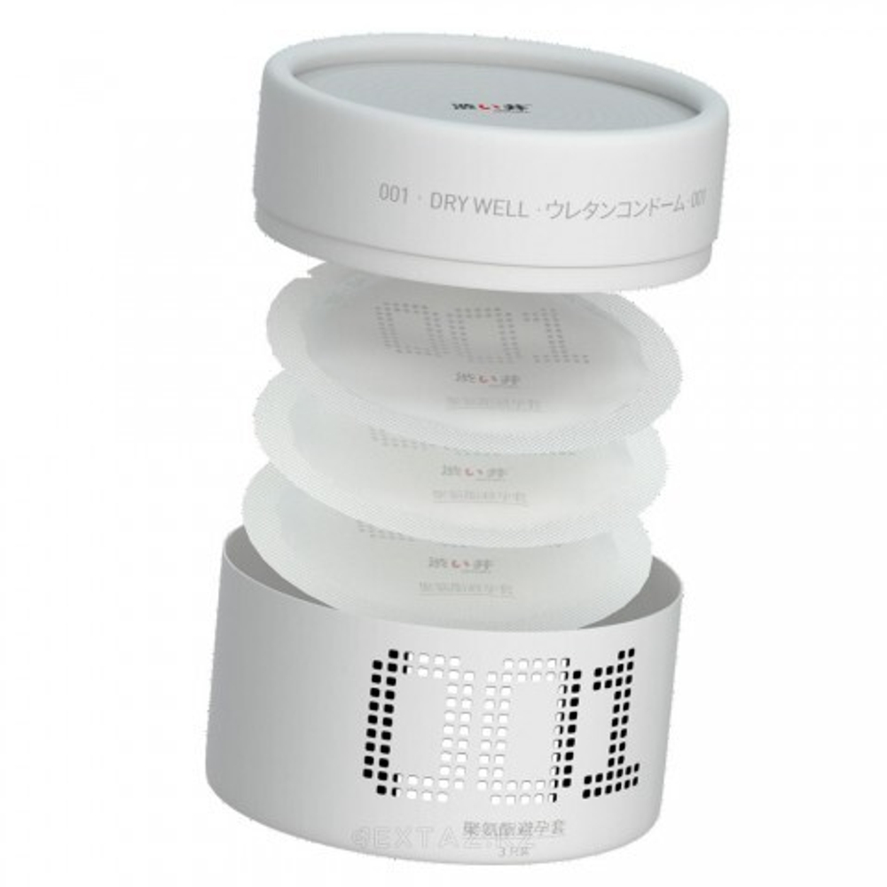 Презервативы Drywell ультратонкие c лубрикантом на водной основе и гиалуроновой кислотой 0,01мм (3 шт)