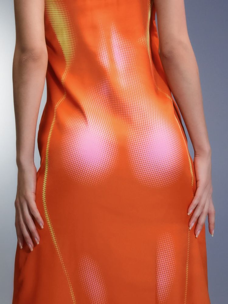 Платье-комбинация Topless orange