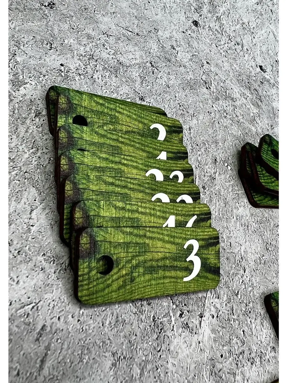 Номерки для ключей деревянные 50шт