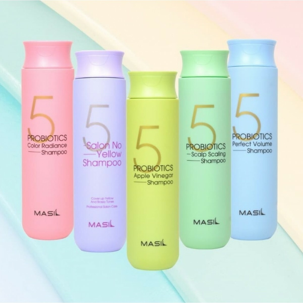 Masil 5 Probiotics Color Radiance Shampoo шампунь с пробиотиками для обесцвеченных и окрашенных волос