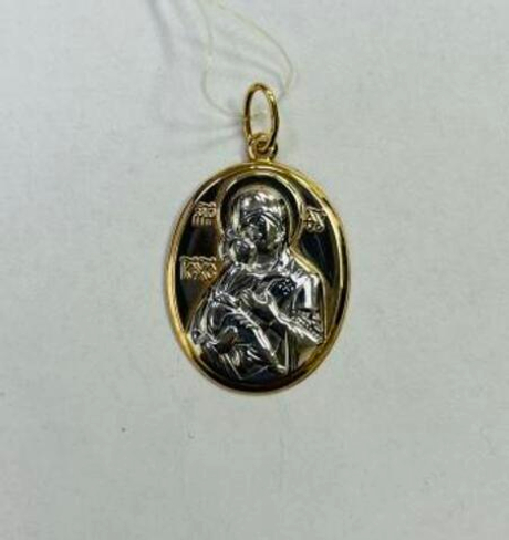 Икона Владимирская БМ из золота