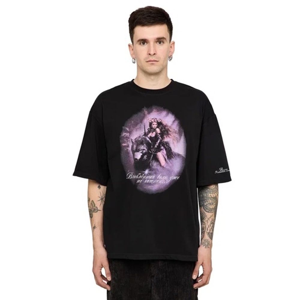 Футболка Волчок Romantic Collection черная