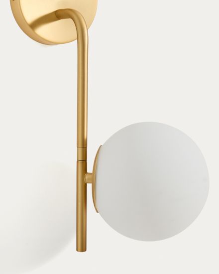 Бра Brisia из металла в латунной отделке со стеклянными плафонами Ø15 см