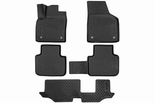Коврики 3D в салон VOLKSWAGEN Teramont/Atlas, 2017-, кроссовер, 5 шт. (Повышенная устойчивость, непревзойденный стиль) TRIUMF.TRIUMF.3D5158210K