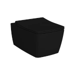 Унитаз Vitra METROPOLE 7672B083-0101 безободковый, черный матовый