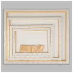 Холсты на подрамнике BRAUBERG ART DEBUT, НАБОР 4шт, грунтованные, 100% хлопок, мелкое зерно, 191028