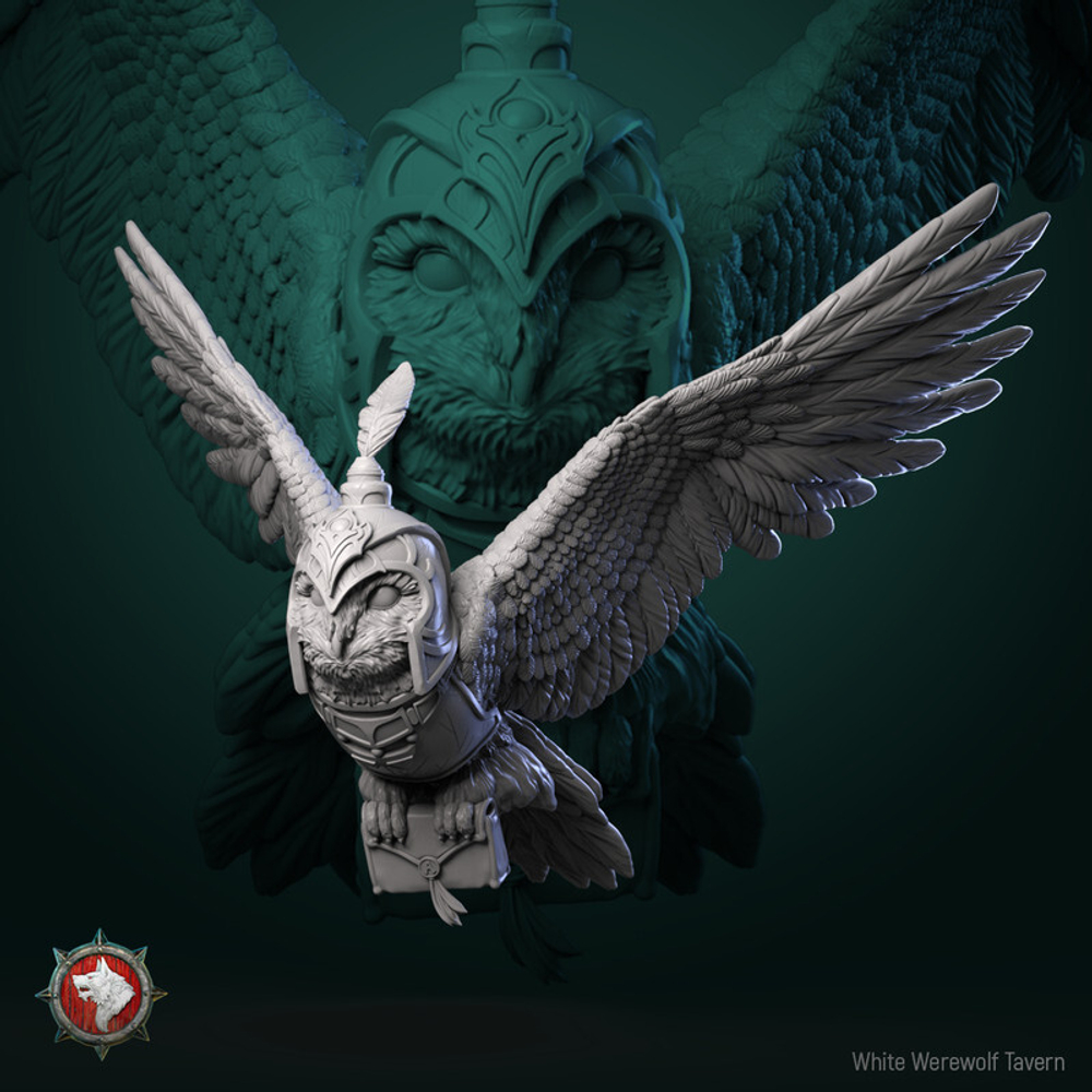 Сова монстр миниатюра для dnd, днд, pathfinder, фентези, Настольная игра, НРИ, Варгейм, РПГ