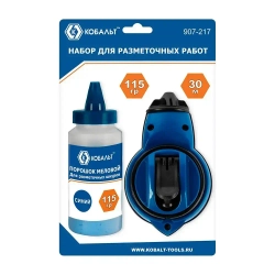 Шнур разметочный КОБАЛЬТ 30 метров + меловой порошок.