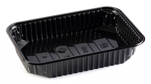 Контейнер прямоугольный 500 мл, 186х132х35 мм, черный