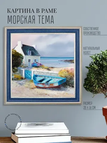 Картина на стену интерьерная на холсте 36*36 см