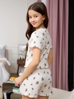 Пижама домашняя с шортами лапша