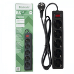 Фильтр сетевой Defender ES, 1,8 м Black (5 розеток)