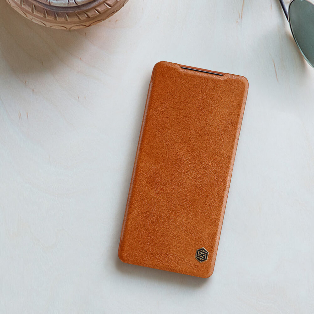 Кожаный чехол-книжка Nillkin Leather Qin для Samsung Galaxy S21 Ultra