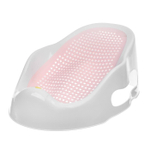 6895051 Лежак - горка для купания, цвет белый/розовый 0-6 мес, р-р 43х30х19см