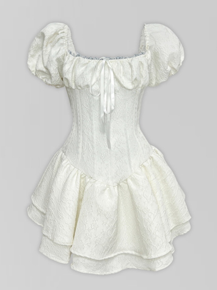 Платье-комбинезон 1131 на молнии и шнуровкой сзади