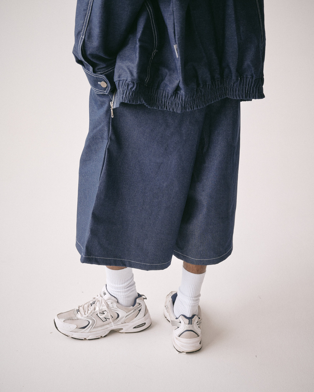 Baggy Bermuda Shorts Denim Dark-Blue