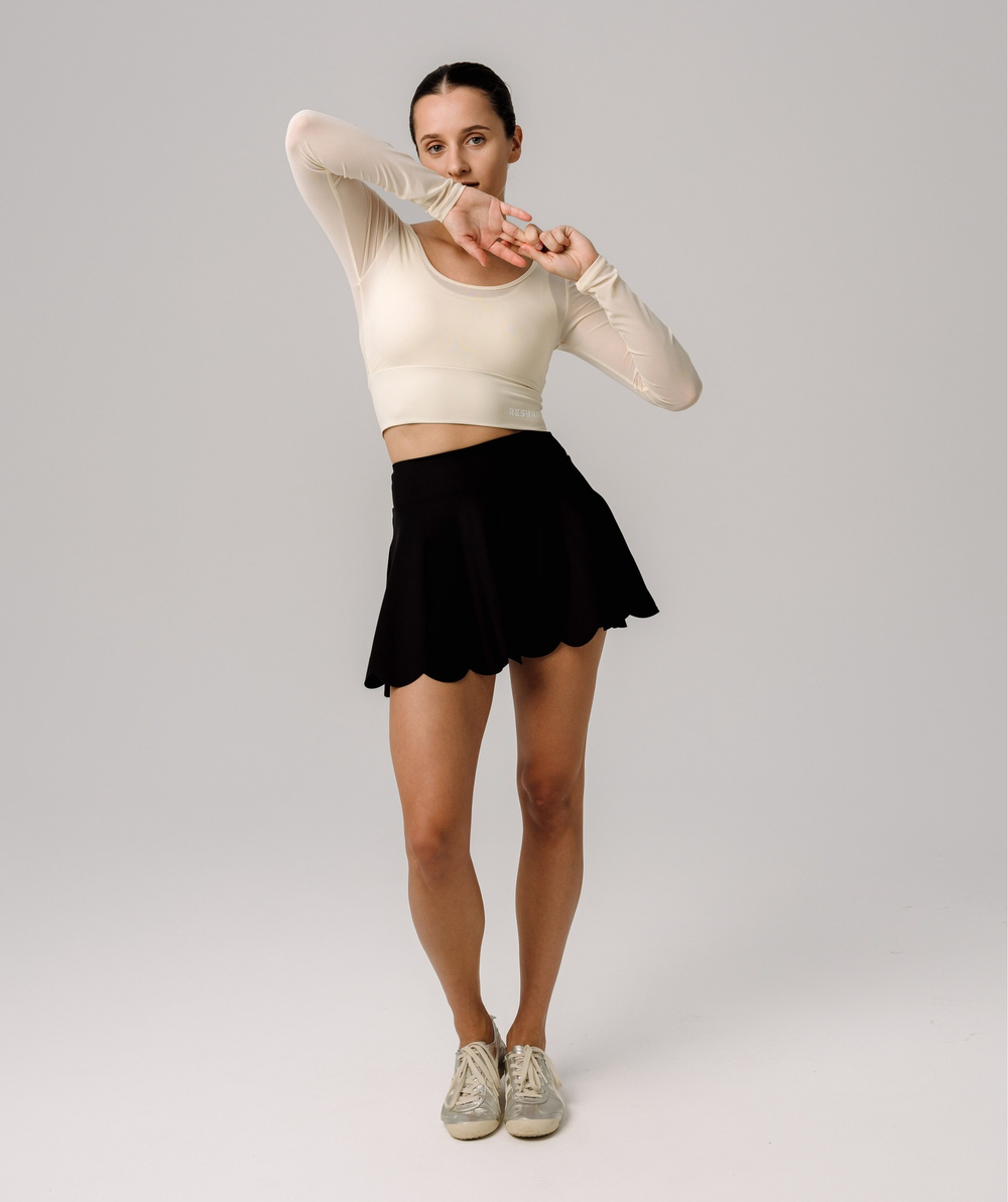 Кофта с сеткой и поддерживающим топом