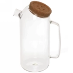 Чайник заварочный стеклянный 1800мл «Хай-Тек» с пробковой крышкой