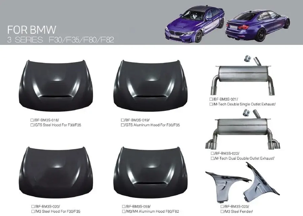 Обвес для BMW 3 серии F30 F35 F80 F82 в М-пакете БМВ