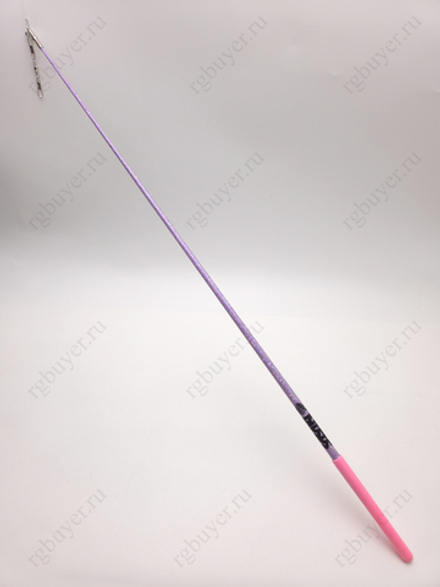 Палочка Sasaki 57 см с блеском фиолетовая с розовой ручкой RRKxР (Lilac x Pink)