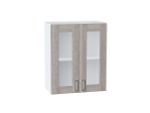 Шкаф верхний с 2-мя остекленными дверцами Лофт
