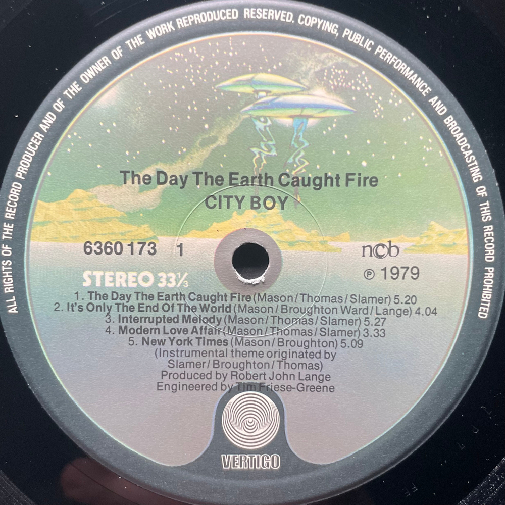 City Boy - The Day The Earth Caught Fire (Скандинавия 1979г.)