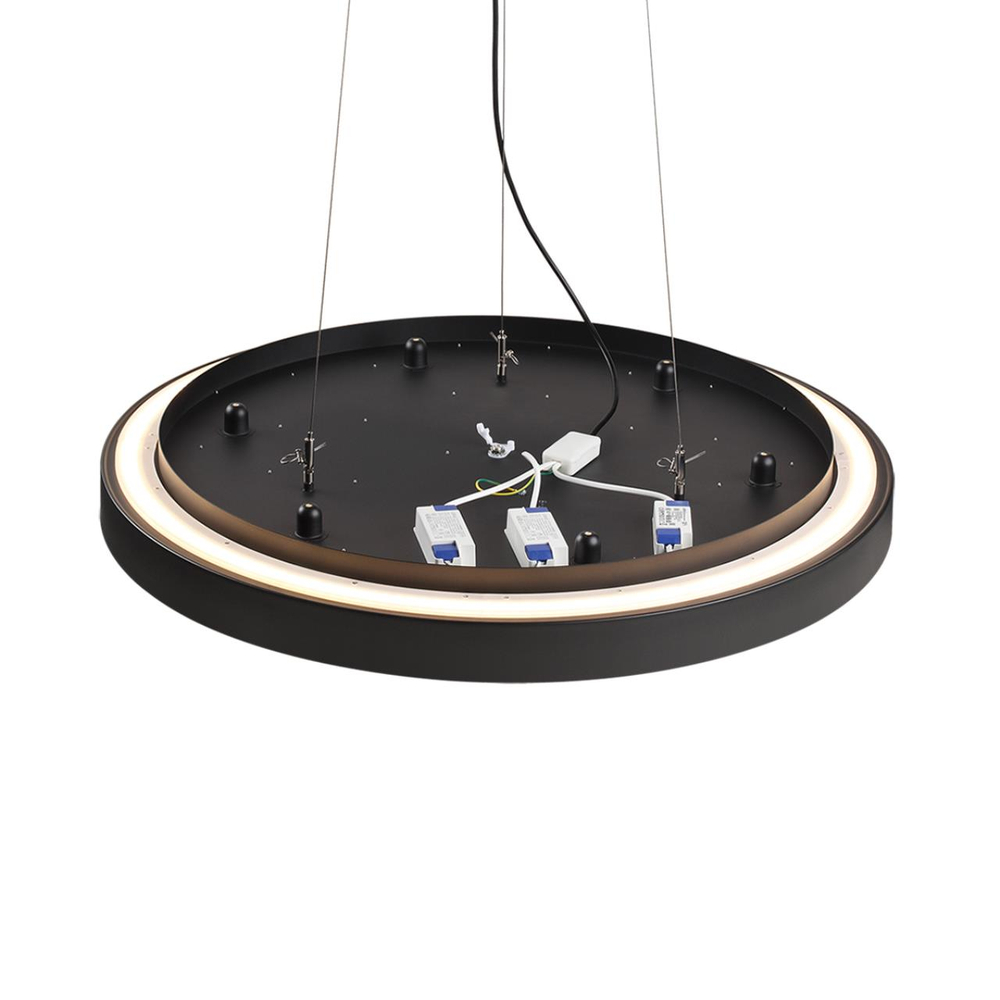 7756/92L MITRA LED SN 539 Светильник металл/акрил/черный LED (80Вт+12Вт) 3000K+3000K D800 IP20 подсветка QUASAR