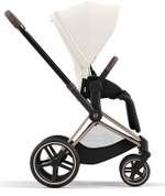 Коляска 3 в 1 Cybex Priam IV Rosegold и автокресло Cloud G i-Size Ocean Blue Plus Off White