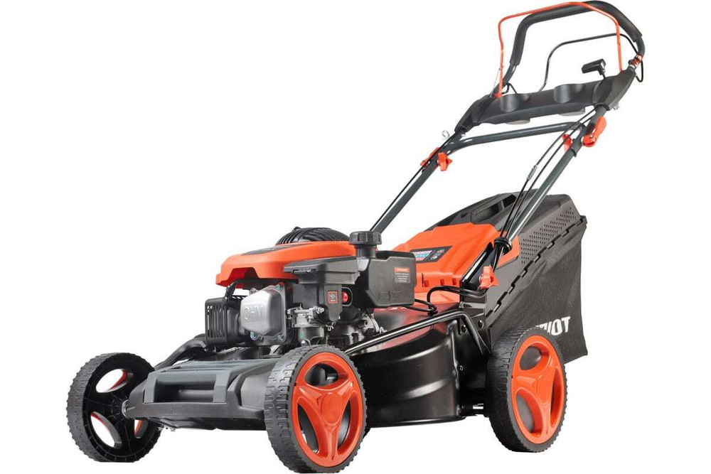 Бензиновая газонокосилка PATRIOT PT 55LS, 173 сс, 4 л.с., 51 см, 65 л. трав., метал. дека, привод 512109055