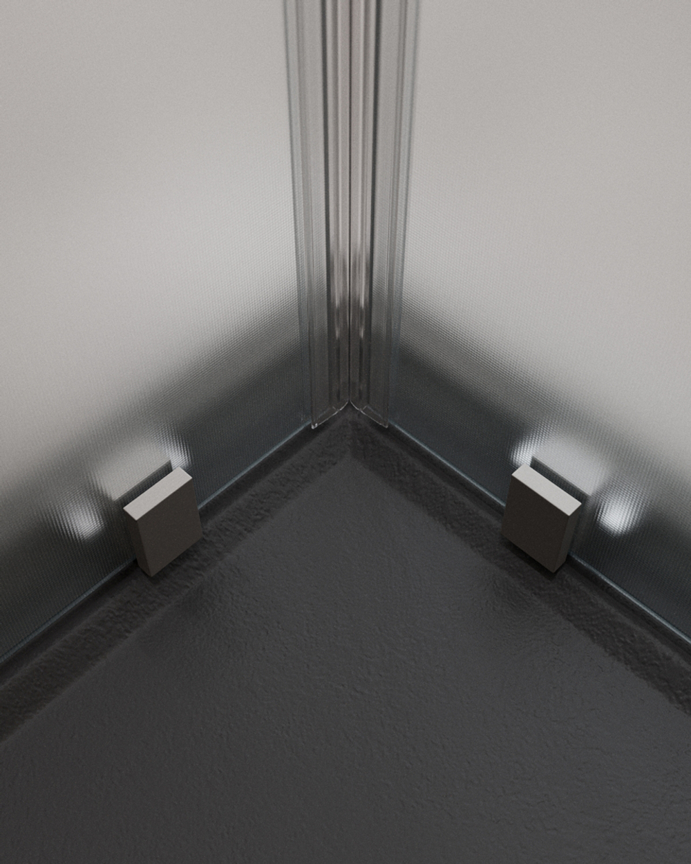 Душевой уголок Cezares MOLVENO-AH-21-90+20-P-GM, 110х90х195, профиль оружейная сталь, стекло Punto матовое