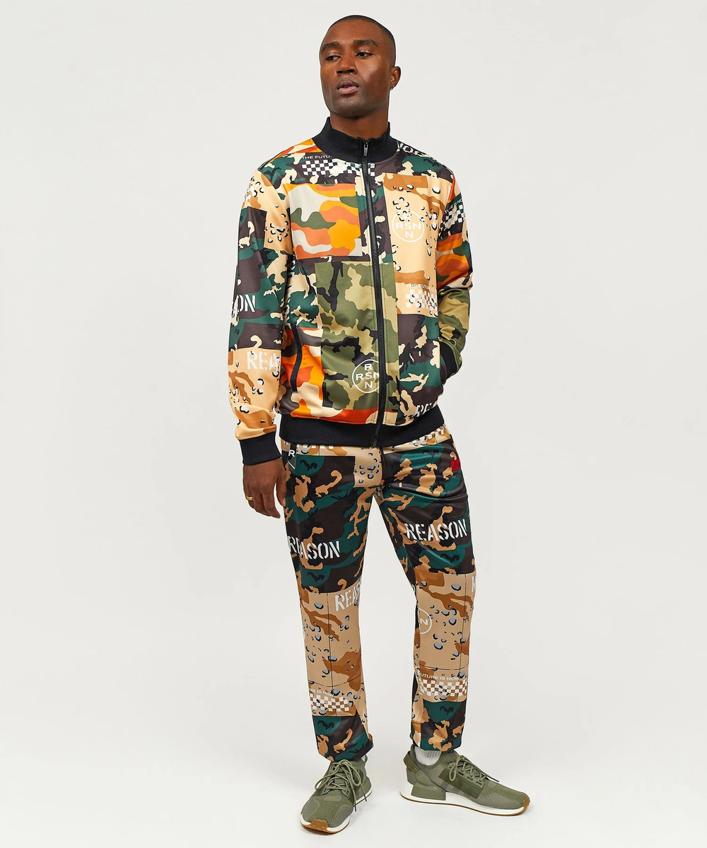 Мужской костюм REASON Multi Camo Mixed Print (олимпийка и брюки)