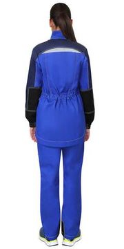 Костюм женский "Сириус-Фаворит-Мега" полукомбинезон (василек/т.синий)
