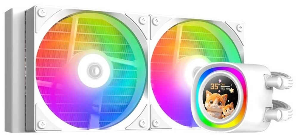 Водоблок ID-COOLING ID-CPU-FX240 LCD белый