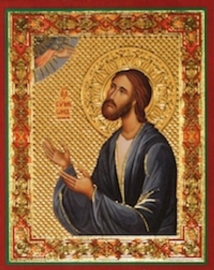 Икона на деревянной основе Симеон Верхотурский св. прав. 8х6 с тиснением золотой фольгой, в упаковке